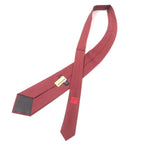 Hermes 5261 100% Silk Anthracite Rouge Cravat Chaine D'ancre Patterned Tie — view 4