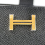 Hermes Bearn Mini Bifold Wallet Black Gold Hardware Veau Epsom Noir — view 8