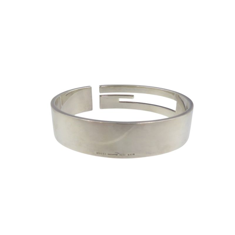 Gucci G Logo Cutout Silver 925 Bangle 0976 — view 4