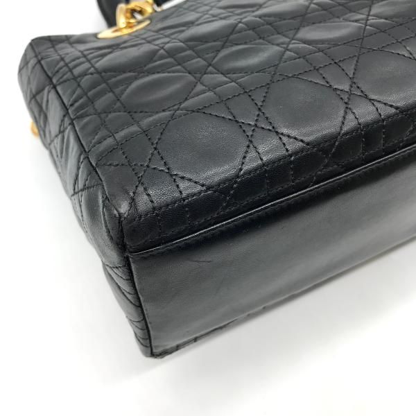 Dior Lady 2-Way Cannage Hand Bag Black — view 5