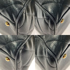 Chanel Quilted Boston Bag Large Black Caviar Leather Gold Hardware — view 6