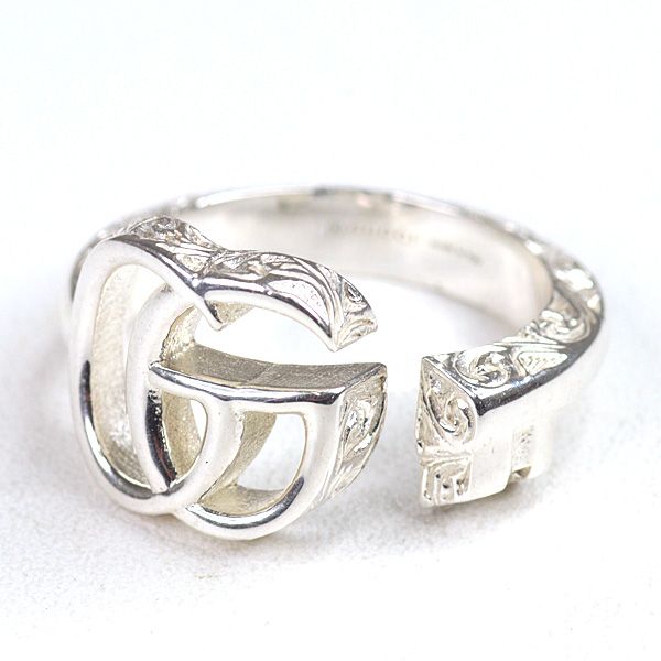 Gucci Double G Key Motif Ring Star Silver AG 925 Size 12 — view 4