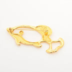Yves Saint Laurent Dolphin Motif Pin Brooch GP — view 4