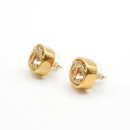 Chanel Earrings Gold Coco Mark Square — view 3