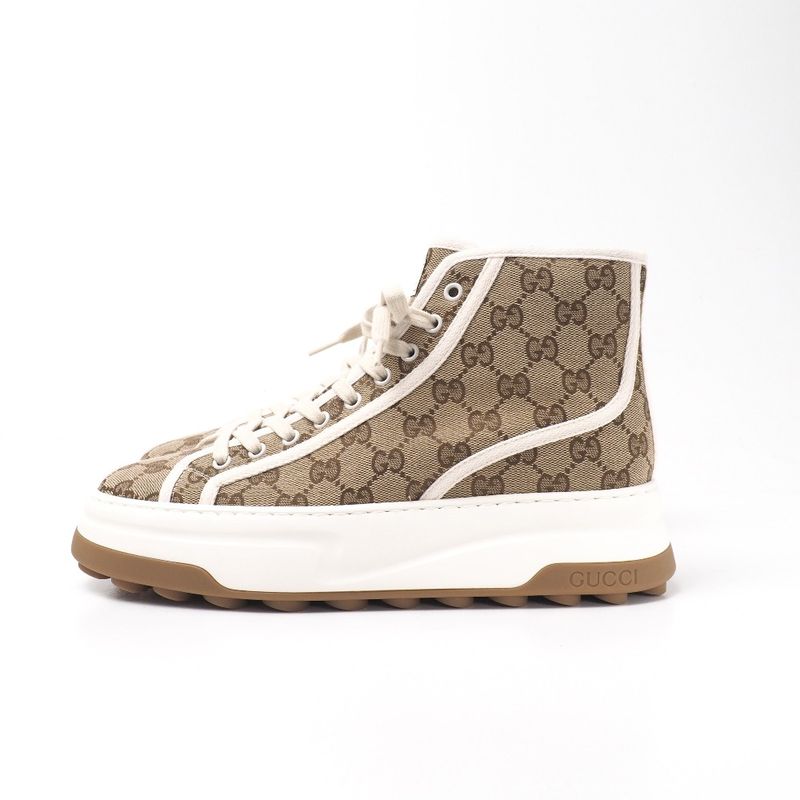 Gucci Tennis 1977 Sneakers Size 7 Shoes GG Pattern High Cut Thick — view 3