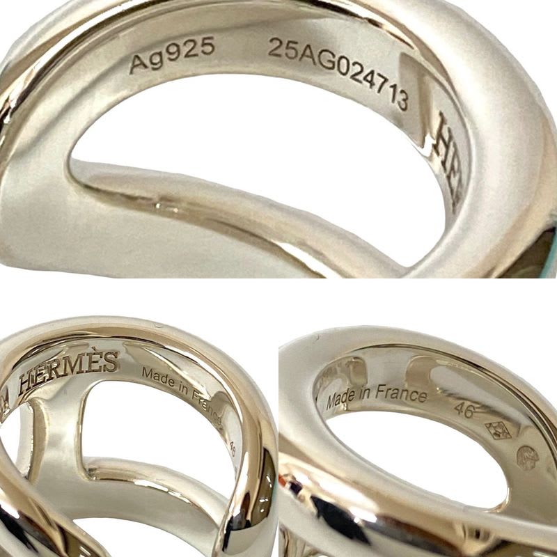 Hermes Osmozu GM Silver 925 Ring No 7 Accessories Small — view 4