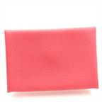 Hermes Calva Coin Case Card Pink Leather — view 2