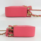 Chanel Boy Chain Clutch Wallet Bag Caviar Leather Pink — view 4