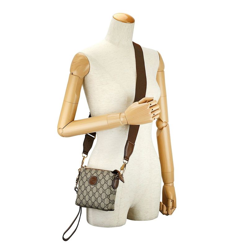 Gucci Shoulder Bag Interlocking G Beige Ebony — view 7