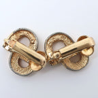 Dior CD Logo Gold Plated and Rhinestone Earrings 5.0 — view 6