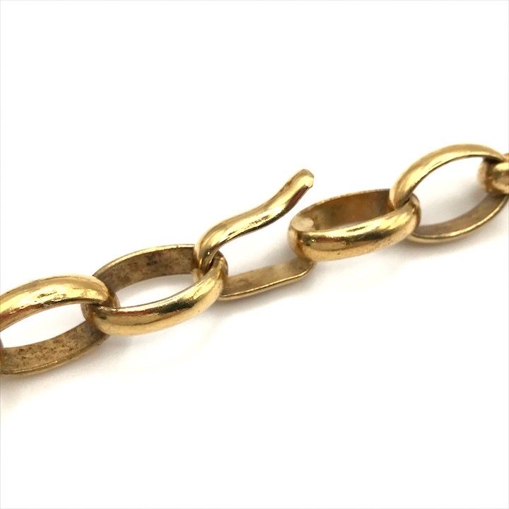 Chanel Round Logo Plate Chain Necklace Gold — view 5