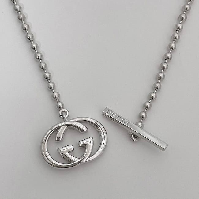 Gucci Necklace Silver Interlocking Polished Ag — view 5