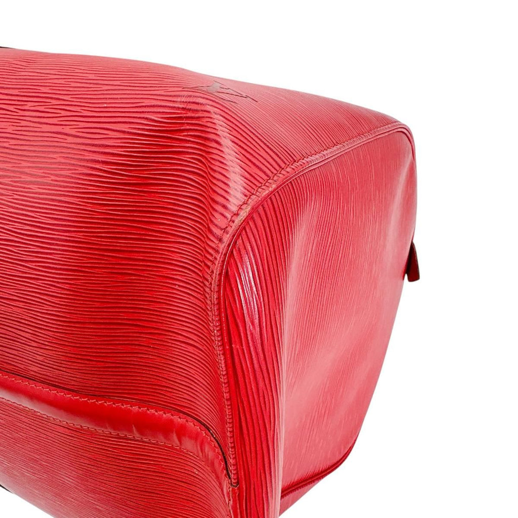 Louis Vuitton Epi Travel Bag Keepall 55 Boston Red — view 8