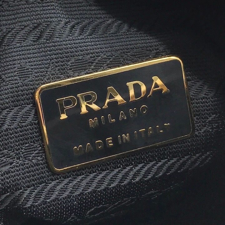 Prada Leather Mini Chain Shoulder Bag Silver Gold — view 9