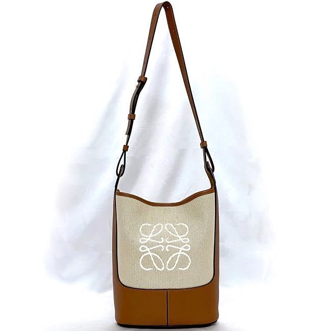 Loewe Shoulder Bag Brown Beige Anagram — view 2