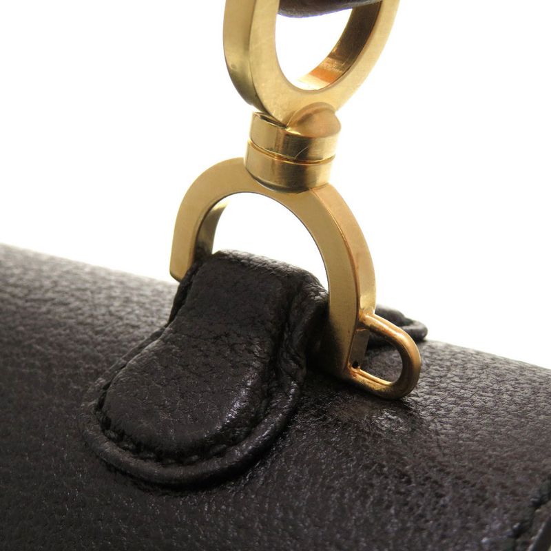 Gucci Bamboo Leather Black 000 2113 0633 Handbag 0187 — view 8
