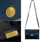Christian Dior CD Logo Hardware Leather Shoulder Bag Pochette — view 4