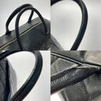 Chanel Quilted Boston Bag Large Black Caviar Leather Gold Hardware — view 7