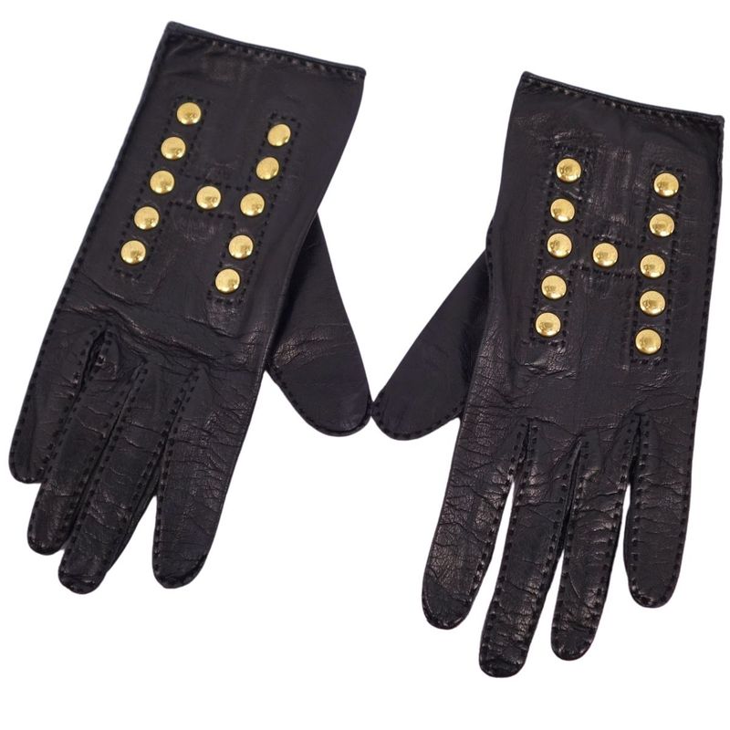 Hermes Gloves H Logo Serie Lamb Leather Lady — view 5