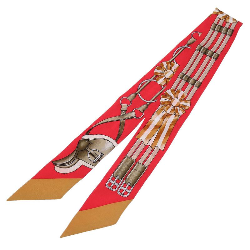 Hermes Twirly Scarf Silk Rouge — view 2