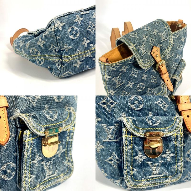 Louis Vuitton Backpack Ado PM Monogram Denim Canvas Blue — view 7