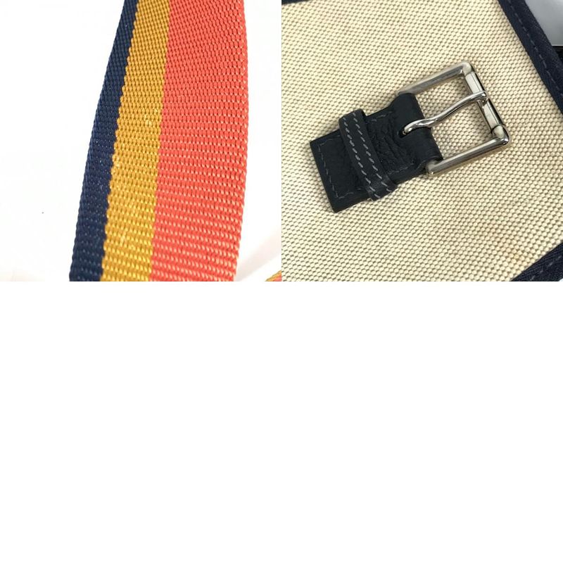 Hermes Backpack Toile Ashe Beige — view 9