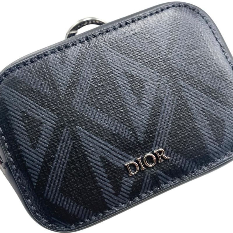 Christian Dior Horizontal Nano Pouch 2 cdp Logo Black Silver — view 6