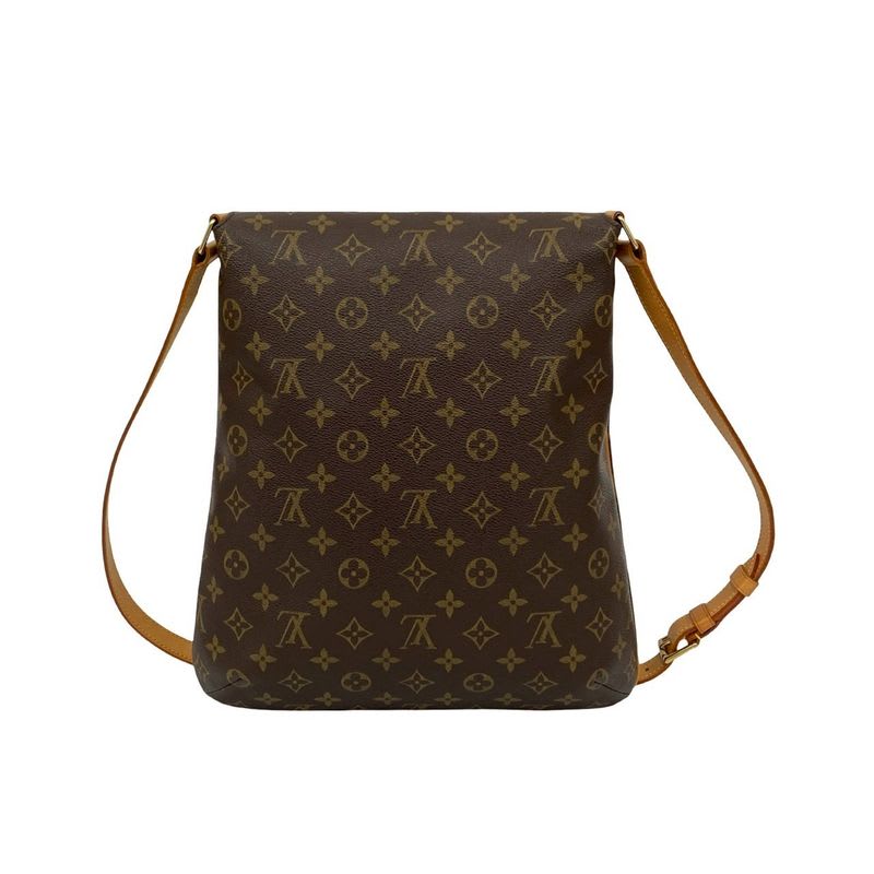 Louis Vuitton Vintage Musette Leather Shoulder Bag Pochette Sacoche Brown 63385 — view 4