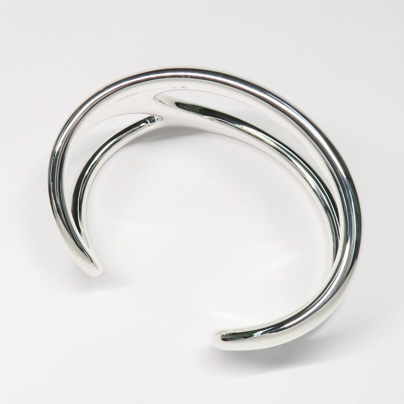 Hermes Bracelet Chaine D'ancre Punk Bangle 15 AG 925 Silver Manufactur — view 6