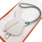 Hermes Paddock Cell Vorsoft Blue Atoll White Bag Charm Key Holder 1355 — view 3