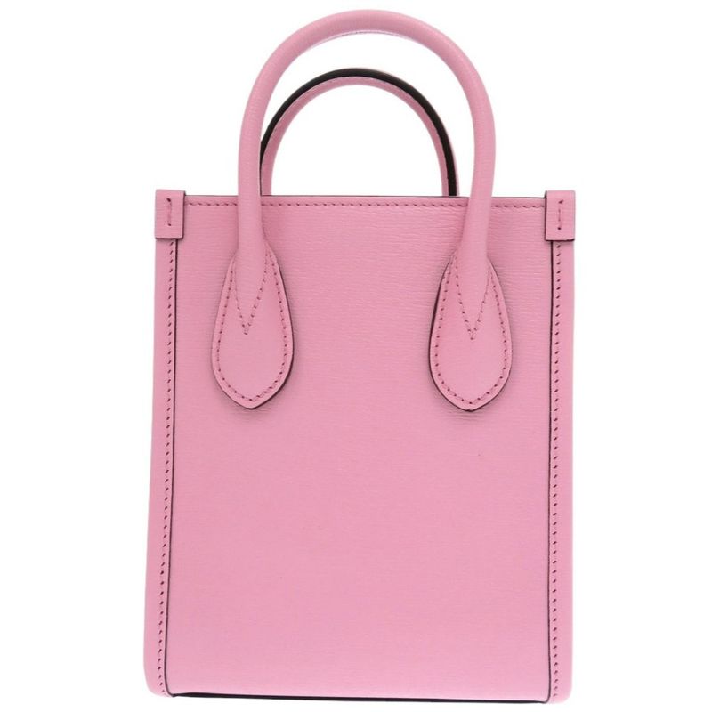 Gucci Bananya Collaboration Leather 2-way Handbag Pink 0727 — view 3