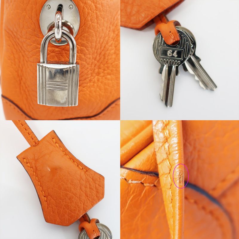 Hermes Omnibus Handbag Orange H Stamp Manufactured Around 2004 — view 8