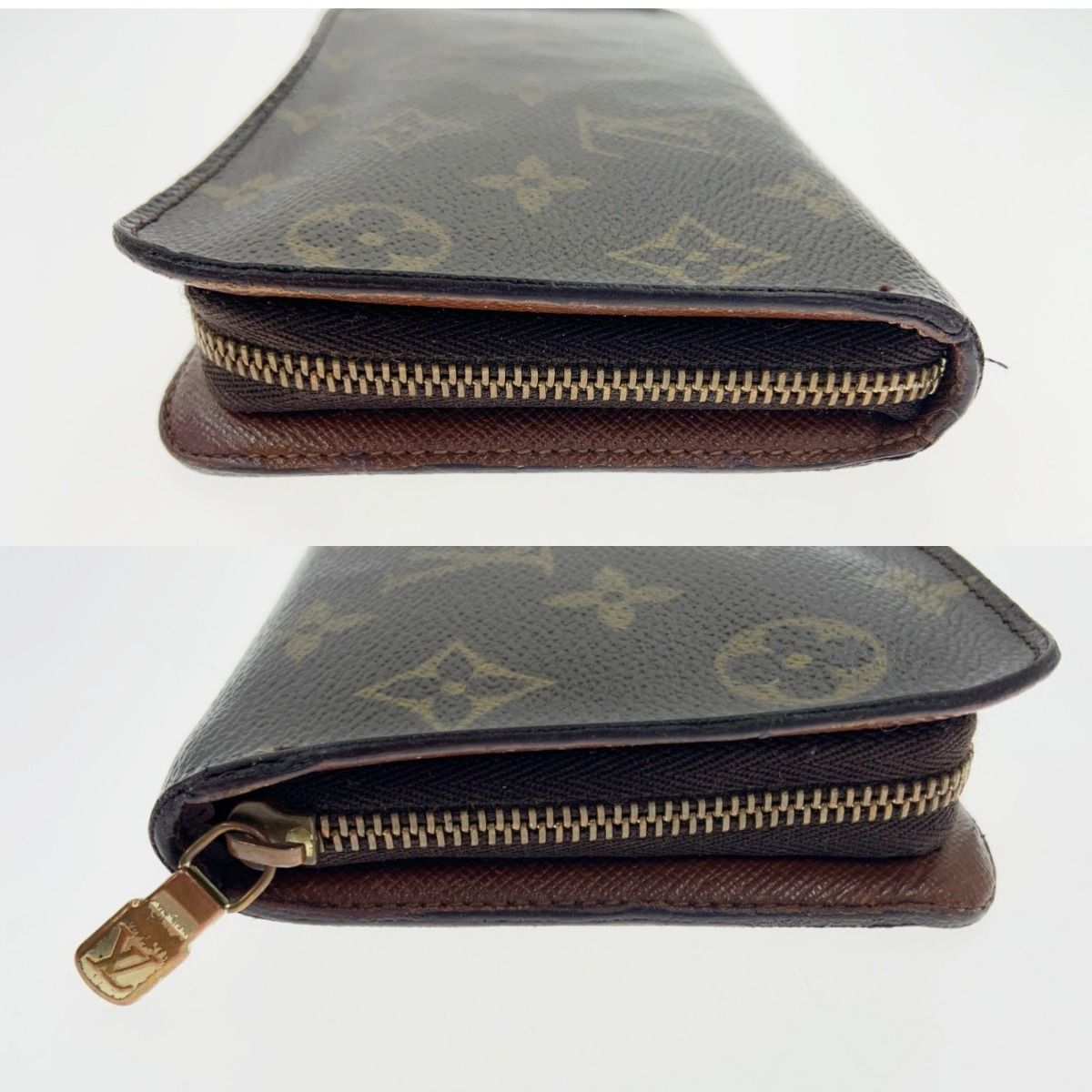 Louis Vuitton Monogram Porte Monnaie Zip Round Zipper Long Wallet Brown — view 8