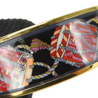 Hermes Bracelet Emile GM Metal Cloisonne Multicolor Black Pink Gold Hardware — view 8