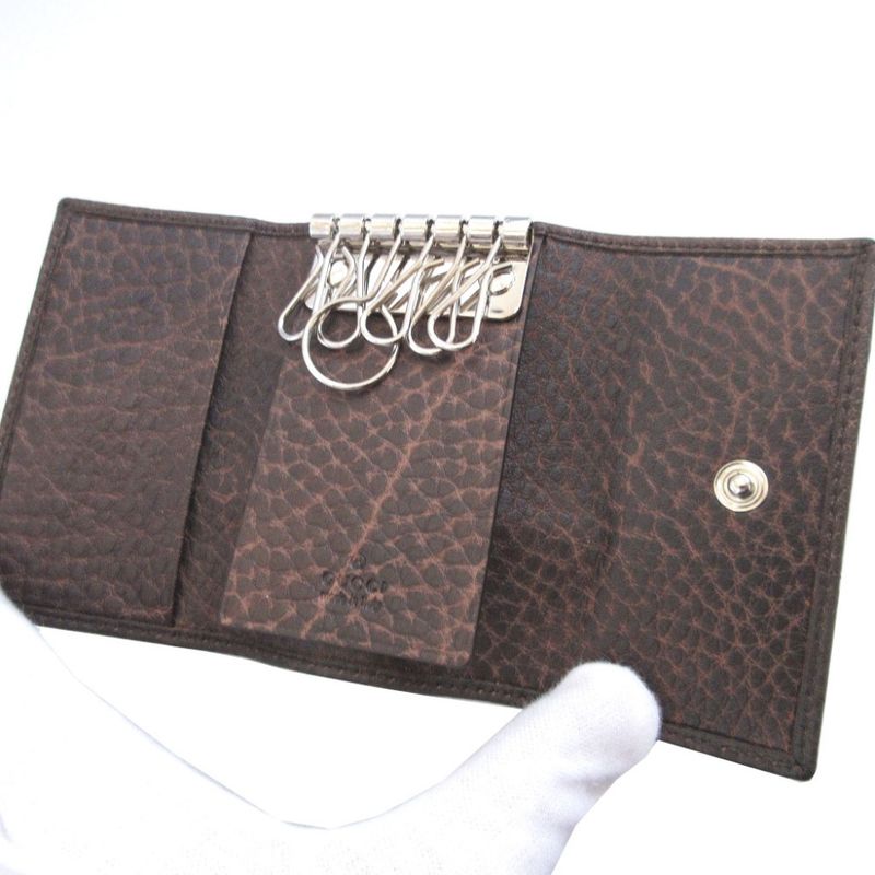Gucci Guccissima Leather Brown 6-Ring Key Case 1431 — view 4