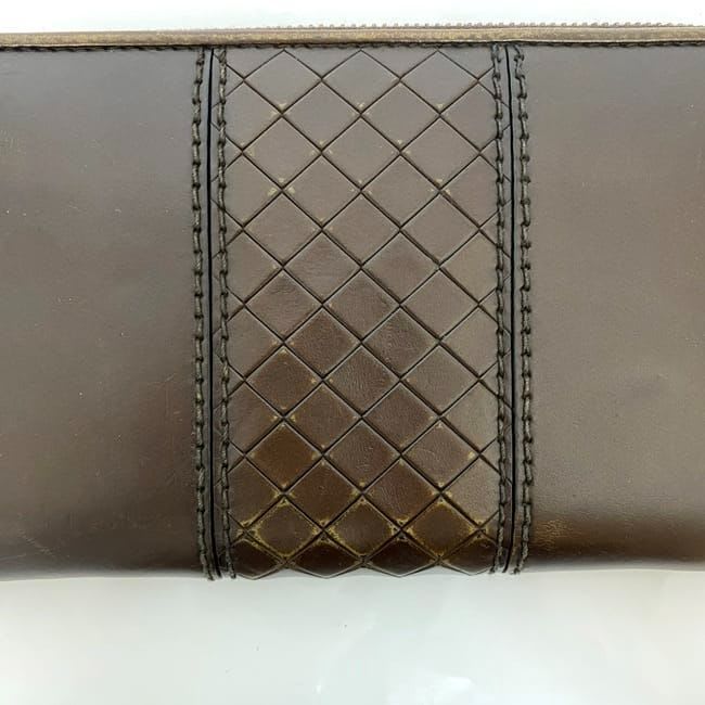 Bottega Veneta Round Zipper Long Wallet Brown — view 8