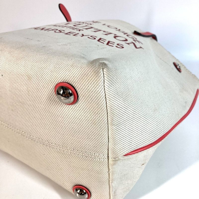 Louis Vuitton Shoulder Bag Cabas PM Leather Canvas Pink — view 4