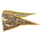 Hermes Silk Scarf Carre 90 Pleated Decoupages Yellow White — view 3