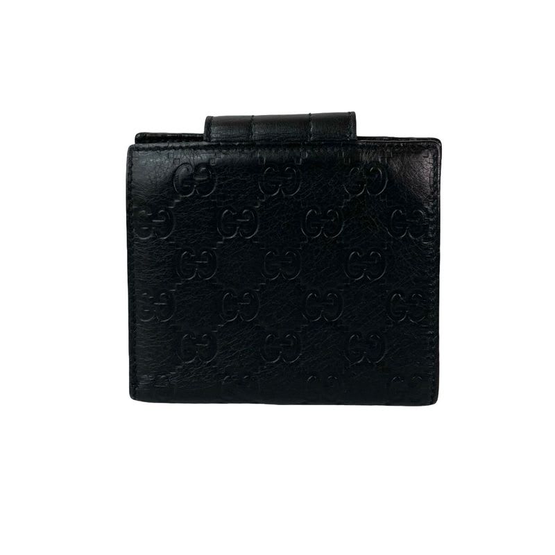 Gucci Guccissima GG Pattern Logo Hardware Plate Leather Bifold — view 2
