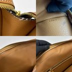 Celine Tote Bag Macadam Leather Brown Gold Hardware — view 8