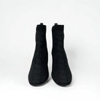 Hermes Volver Boots Short Shoes Fabric Leather Black Sock — view 2