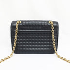 Celine Chain Shoulder Bag Quilted Black Gold Hardware Leather — view 3