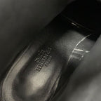 Hermes Frenchie Boots Short Shoes Leather Black Silver Kelly Hardware — view 7
