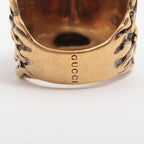 Gucci Michele Period Lion Head GP Ring 19 — view 7