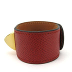 Hermes Bracelet Medor Vaux Epson Metal Red Gold Hardware Bangle — view 3