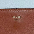 Celine Frame Shoulder Bag Brown Light Blue Leather — view 7