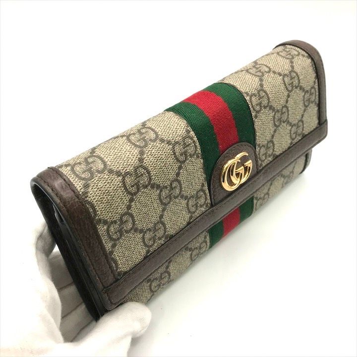 Gucci Ophidia GG Continental Wallet Leather Brown — view 6