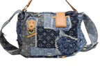 Louis Vuitton Patchwork Posty Messenger Bag Monogram Denim Blue — view 3