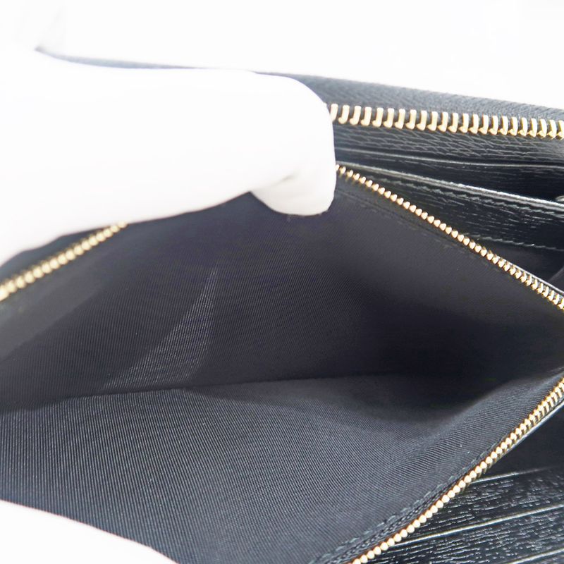 Gucci Script Zip Around Long Wallet Black — view 6