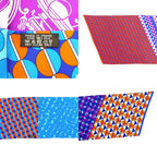 Hermes Maxi Twilly Exlibris Purple Blue Orange Silk Scarf — view 8